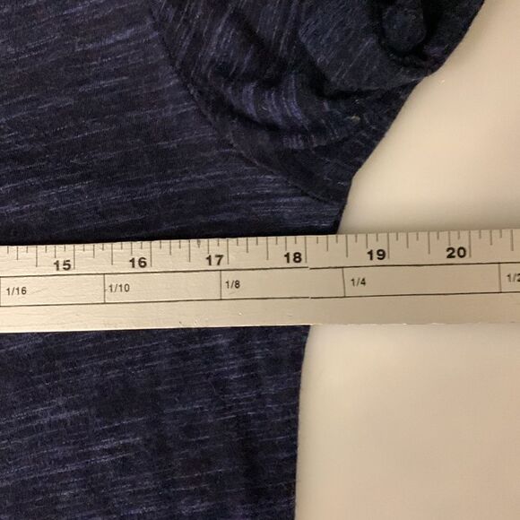 Athleta Blue Space Dyed Long Sleeve Scoop Neck Athletic Tunic Top Size S-Tall - Picture 9 of 10